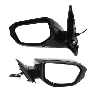 Mirror Pair/Set for Honda Civic 2016-2021, Right Passenger & Left Driver, Power Adjust, Manual Folding, Non-Heated, Paintable, without Auto Dimming, Blind Spot Detection, Memory, Signal Light, Replacement