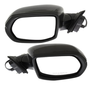 Mirror Pair/Set for 2016-2018 Honda HR-V EX/EX-L Models, Right Passenger and Left Driver, Power Operated, Manual Folding, Heated, with Signal Light, Paintable Replacement