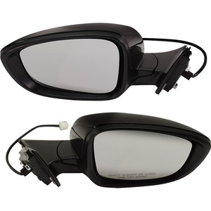 Power Mirror Pair/Set for 2018-2022 Accord, Right Passenger and Left Driver, Manual Folding, Non-Heated, Paintable, Without Auto-Dimming, Blind Spot Detection, Memory, Signal Light Replacement