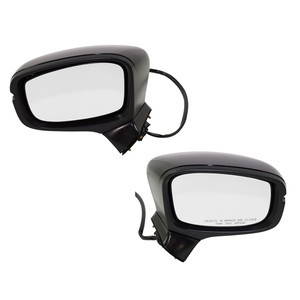 Mirror Pair/Set for Honda Odyssey 2018-2023, Right Passenger and Left Driver, Power Controlled, Manual Folding, Heated, Paintable, with Memory and Signal Light, Replacement