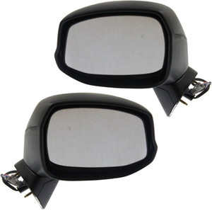 Power Mirror Pair/Set for 2012-2013 Honda Civic with Manual Folding, Heated, Textured, Right Passenger and Left Driver, without Auto Dimming, Blind Spot Detection, Memory, Signal Light Replacement