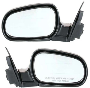 Mirror Pair/Set for 1990-1993 Honda Accord, Power, Manual Folding, Non-Heated, Paintable, Suitable for Sedan/Wagon, Right Passenger and Left Driver, Replacement