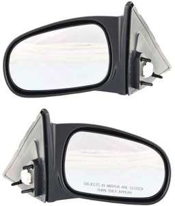 Power Mirror Pair/Set for Honda Civic 1996-2000 Sedan, Non-Folding, Non-Heated, Textured, Right Passenger and Left Driver Side Replacement