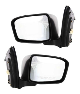 Mirror Pair/Set for 2005-2010 Honda Odyssey, Right Passenger and Left Driver Side, Power Operation, Manual Folding, Heated, Paintable Replacement