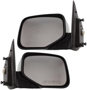 Mirror Pair/Set for Honda Ridgeline (2006-2014) Right Passenger and Left Driver, Manual Folding, Non-Heated, Textured - Power Replacement Pair/Set