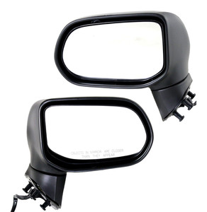 Mirror Pair/Set for 2006-2011 Honda Civic, Right Passenger and Left Driver, Power, Manual Folding, Heated, Textured, Without Auto Dimming, Blind Spot Detection, Memory, Signal Light, Replacement