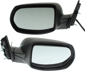Mirror Pair/Set for 2017-2022 Honda CR-V LX Models, Right Passenger and Left Driver, Power Adjustment, Manual Folding, Non-Heated, Textured, Without Auto Dimming, Blind Spot Detection, Memory, and Signal Light, Replacement