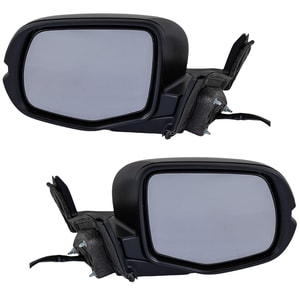 Replacement Mirror Pair/Set for Honda Pilot 2019-2022 and Passport 2019-2023, Right Passenger and Left Driver, Power, Manual Folding, Heated, Paintable, with Memory and Signal Light, Excluding Camera, Fits EX-L/Ridgeline and EX-L/Special Edition Models