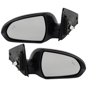 Power Heated Mirror Pair/Set for Hyundai Elantra 2017-2020, Manual Folding, Paintable, with Blind Spot Glass, without Auto Dimming and Memory, Includes Right Passenger and Left Driver Mirrors with Signal Light, Replacement