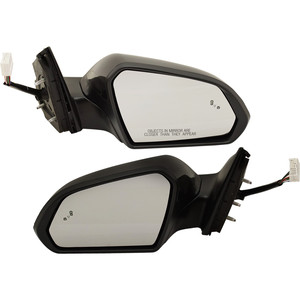Power Mirror Pair/Set for Hyundai Sonata 2018-2019, Right Passenger and Left Driver, Manual Folding, Heated, Paintable, with Blind Spot Detection and Signal Light, without Memory, Replacement