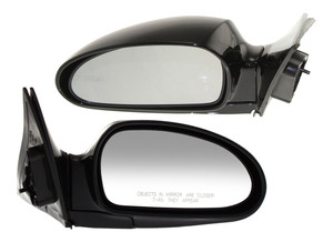 Mirror Pair/Set for 1999-2005 Hyundai Sonata, Right Passenger and Left Driver, Power Operation, Manual Folding, Non-Heated, Paintable Replacement