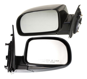Power Mirror Pair/Set for 2007-2012 Santa Fe, Right Passenger and Left Driver, Manual Folding, Heated, Paintable, Replacement