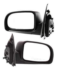 Power Mirror Pair/Set for Hyundai Santa Fe 2007-2009, Right Passenger and Left Driver, Manual Folding, Non-Heated, Textured Replacement