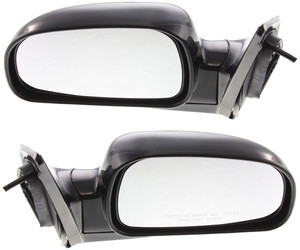 Power Mirror Pair/Set for 2005-2006 Hyundai Santa Fe â€“ Right Passenger and Left Driver, Manual Folding, Non-Heated, Paintable Replacement