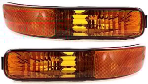 Park/Signal/Side Marker Light Pair/Set for 2002-2004 Jeep Liberty, Right Passenger and Left Driver, Lens and Housing Replacement
