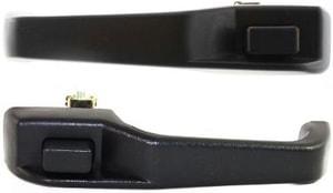Textured Black Rear Exterior Door Handles Pair/Set for 1997-2001 Jeep Cherokee, Right Passenger and Left Driver Sides, Without Hole, Equivalent to Front, Replacement