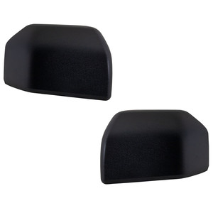 Mirror Cover Pair/Set for Ford F-150 (2015-2020) Right Passenger and Left Driver, Non-Towing, without Signal Light, Textured Black Replacement