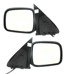Power Mirror Pair/Set for 2002-2007 Liberty, Right Passenger & Left Driver, Manual Folding, Non-Heated, Textured, w/ 8-hole 3-pin plug, w/o Memory, Replacement