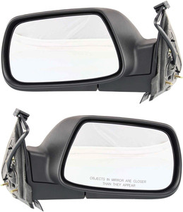 Mirror Pair/Set for Jeep Grand Cherokee 2005-2010, Right Passenger and Left Driver, Power, Manual Folding, Non-Heated, Textured, Without Memory, Replacement