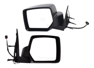 Power Mirror Pair/Set for Jeep Liberty 2008-2012, Right Passenger and Left Driver, Manual Folding, Non-Heated, Textured, without Memory, 8-Hole 3-Pin Plug Connector Replacement