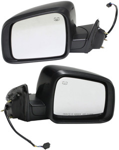 Replacement Mirror Pair/Set for Jeep Grand Cherokee WK 2011-2022, Right Passenger and Left Driver, Power, Manual Folding, Heated, Paintable, without Auto Dimming, Blind Spot Detection, Memory, Signal and Puddle Light