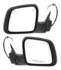 Mirror Pair/Set for Jeep Grand Cherokee 2012-2017 SRT Models, Right Passenger and Left Driver, Power, Manual Folding, Heated, Paintable, with Memory and Signal Light, without Auto Dimming, Blind Spot Detection, Puddle Light Replacement