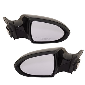 Power Mirror Pair/Set for 2011-2016 Kia Sportage, Right Passenger and Left Driver, Manual Folding, Non-Heated, Paintable, w/o Signal Light Replacement
