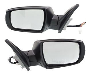 Power Heated Mirror Pair/Set for KIA Sorento 2011-2015 with Right Passenger and Left Driver Side, Power Folding, Paintable, with Memory and Signal Light, without BSD Replacement