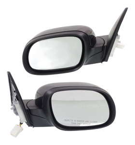 Power Heated Mirror Pair/Set for KIA SOUL 2014-2019, Right Passenger and Left Driver, Manual Folding, Paintable with Signal Light, Without Memory and Puddle Light, Replacement