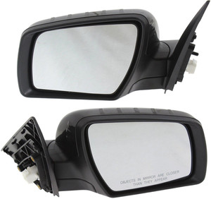 Power Heated Mirror Pair/Set for KIA SOUL 2012-2013, Right Passenger and Left Driver, Manual Folding, Paintable, with Signal Light Replacement