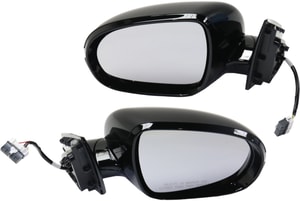 Power Heated Mirror Pair/Set for Kia Sorento 2016-2020, Right Passenger and Left Driver, Manual Folding, Paintable, with Signal Light, Without Blind Spot Detection and Surround View Replacement