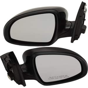Mirror Pair/Set for Kia Sportage 2017-2022, Right Passenger and Left Driver, Power, Manual Folding, Heated, Paintable, without Blind Spot Detection and Signal Light Replacement