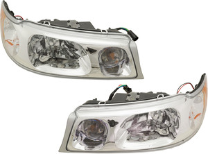 Headlight Assembly Pair/Set for 1998-2002 Town Car, Halogen, Right Passenger and Left Driver Replacement