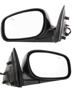Power Mirror Pair/Set for Lincoln Town Car 1998-2002, Right Passenger and Left Driver, Manual Folding, Heated, Paintable, Without Memory, Replacement