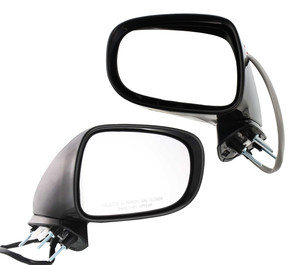 Mirror Pair/Set for Lexus IS250/IS350 2006-2008, Right Passenger and Left Driver, Power, Manual Folding, Heated, Paintable, with Puddle Light, without Auto Dimming and Memory, Replacement