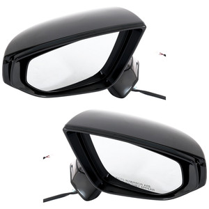 Replacement Mirror Pair/Set for Lexus ES350/ES300H 2019-2021, Right Passenger and Left Driver, Power, Manual Folding, Heated, Base Model, Paintable, Single Light, without Memory, with Puddle Light, Auto-Dimming, Blind Spot Detection, Shadow Line, Side Object Sensor, Japan/North America Built