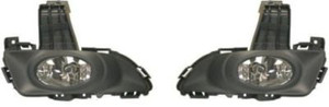 Front Fog Light Assembly Pair/Set for 2004-2006 Mazda 3 Sedan, Standard Type, Right Passenger and Left Driver Replacement