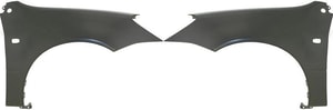 Front Fender Pair/Set for 2004-2007 Mitsubishi Lancer, Primed (Ready to Paint), Right Passenger and Left Driver, Suitable for ES/LS/SE Models Sedan and Wagon without ABS Brakes, Replacement