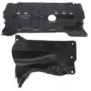 Engine Splash Shield Set for Mazda 3 (2004-2009) and Mazda 5 (2006-2010), Includes 2 Under Cover Rear Shields, Replacement Set