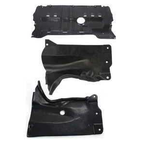 Engine Splash Shield Pair/Set for Mazda Mazda 3 (2004-2009), Mazda 5 (2006-2010), Pair/Set of 3, Under Cover, Right Passenger and Left Driver, Rear, Replacement