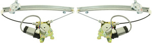 Pair/Set - Front Window Regulator for 2002-2003 Mitsubishi Lancer ES/LS/OZ Rally Models, Right Passenger and Left Driver, Power with Motor, Replacement