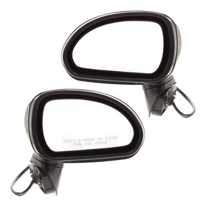 Power Mirror Pair/Set for 2007-2008 Mitsubishi Eclipse, Right Passenger and Left Driver, Manual Folding, Heated, Paintable, Without Auto Dimming, Blind Spot Detection, Memory, with Signal Light, Fits Convertible/Coupe/Hatchback - Replacement