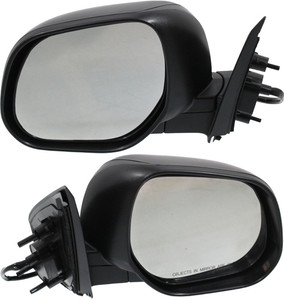Mirror Pair/Set for Mitsubishi Outlander 2010-2013, Right Passenger and Left Driver, Power Adjustable, Manual Folding, Heated, Paintable, without Signal Light, Replacement