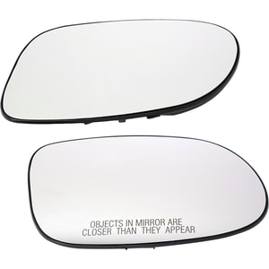 Pair/Set - Heated Mirror Glass for Mercedes-Benz SL500/SL600 (1999-2002), SLK230 (1998-2000), CLK320/CLK430 (1998-1999) Right Passenger & Left Driver with Backing Plate Replacement Set