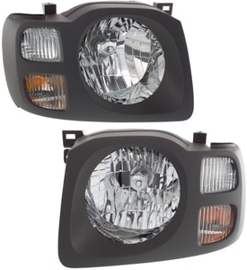 Headlight Assembly for 2002-2004 Nissan Xterra XE Model, Right Passenger and Left Driver, Halogen, Replacement Pair/Set