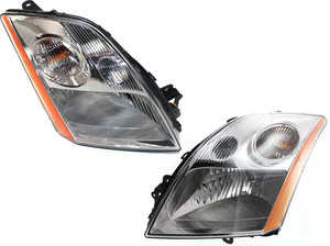 Headlight Assembly for 2007-2009 Nissan Sentra, Halogen, Sedan, Right Passenger and Left Driver Pair/Set, Replacement