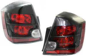 Tail Light Assembly Pair/Set for Nissan Sentra 2007-2009, Right Passenger and Left Driver, 2.5L Engine, Replacement