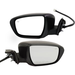 Power Heated Paintable Manual Folding Mirror Pair/Set for Nissan Rogue 2017-2020, Right Passenger and Left Driver, with Camera, Memory and Signal Light, USA/ (2018-2020, Korea Built Vehicle) Replacement