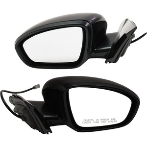 Mirror Pair/Set for 2019-2023 Altima, Left Driver and Right Passenger, Power, Manual Folding, Non-Heated, Paintable, without Auto Dimming or Blind Spot Detection, Memory and Signal Light, Replacement