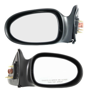 Power Mirror Pair/Set for Nissan Altima 2000-2001, Right Passenger and Left Driver, Non-Folding, Non-Heated, Paintable, w/o Auto Dimming, w/o Blind Spot Detection, No Memory, w/ Signal Light, Replacement